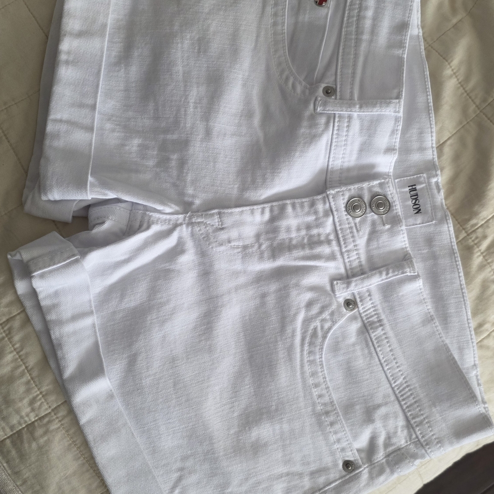 Hudson Jeans White Jean Shorts
